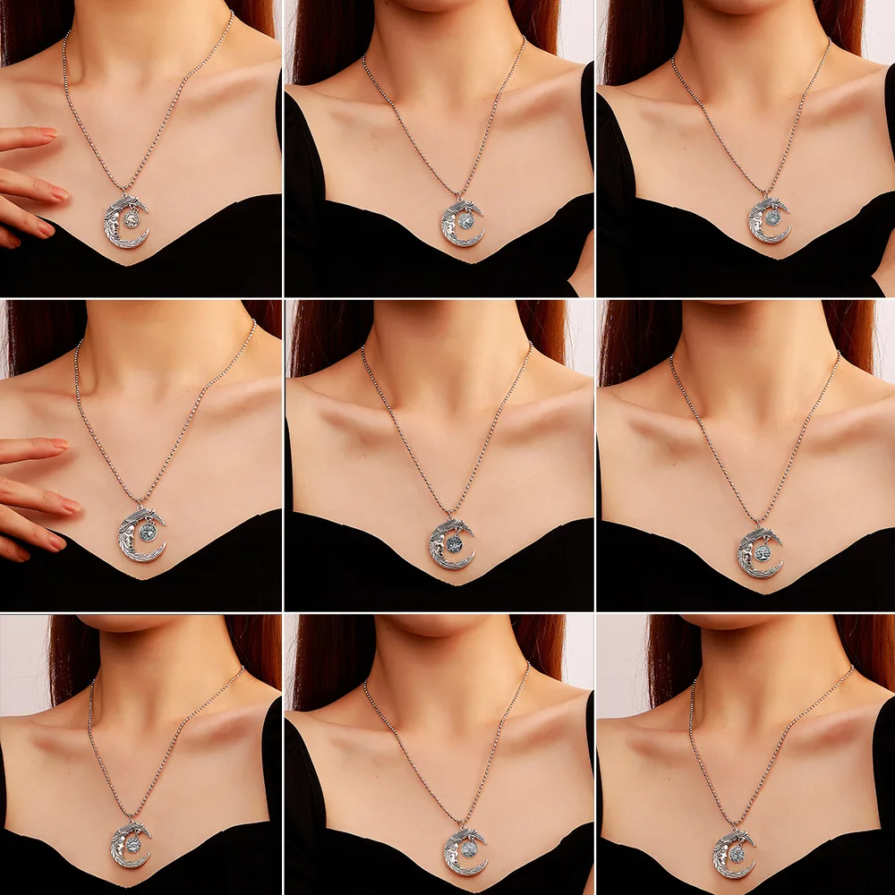 

New 12 Constellation Lady Necklace Fashion Pendant Silver Zodiac Pendant Necklace Personalized Jewelry