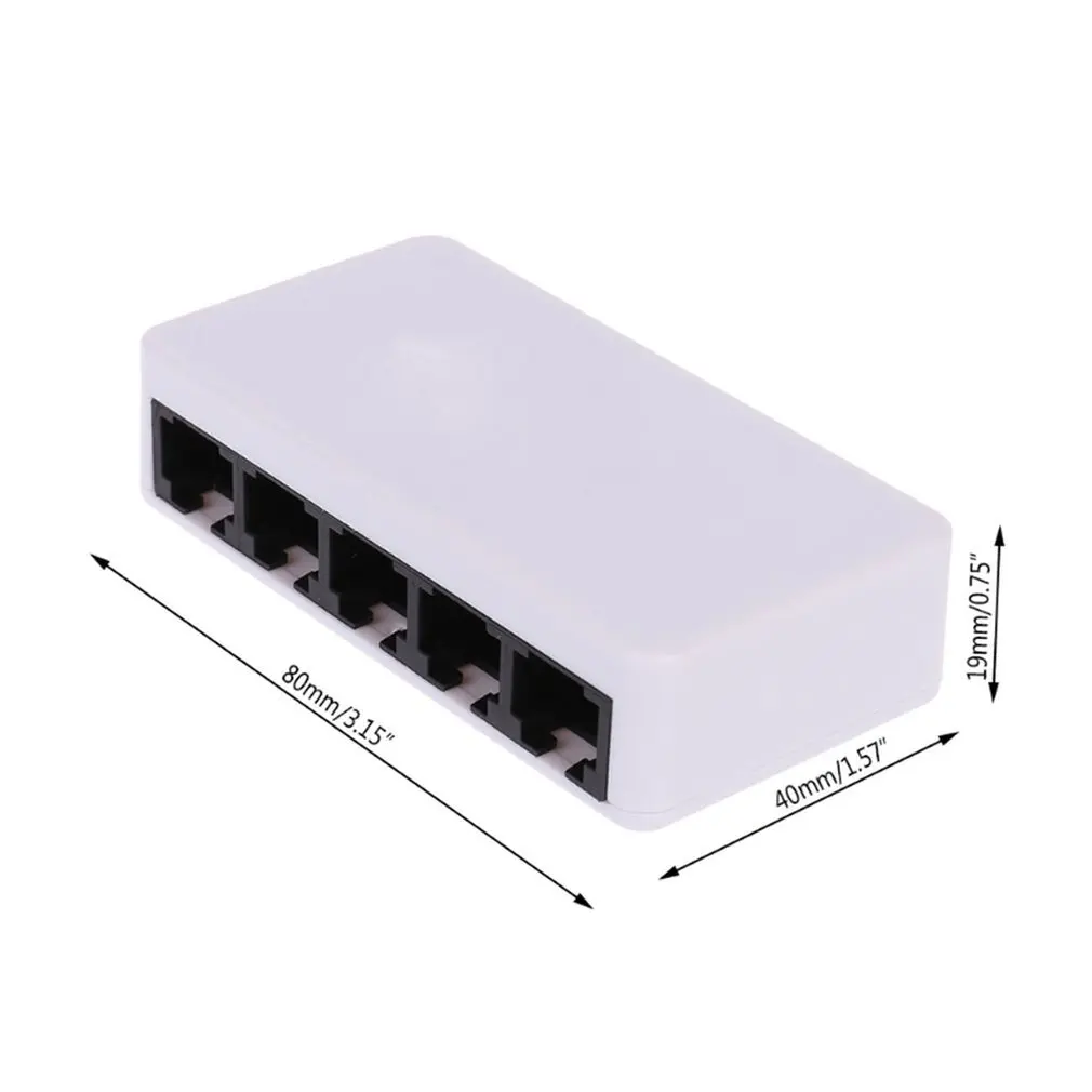 

5 Ports Fast Ethernet RJ45 10/100Mbps Network Switch Switcher Hub Desktop laptop,Portable Travel Lan Hub power by Micro USB