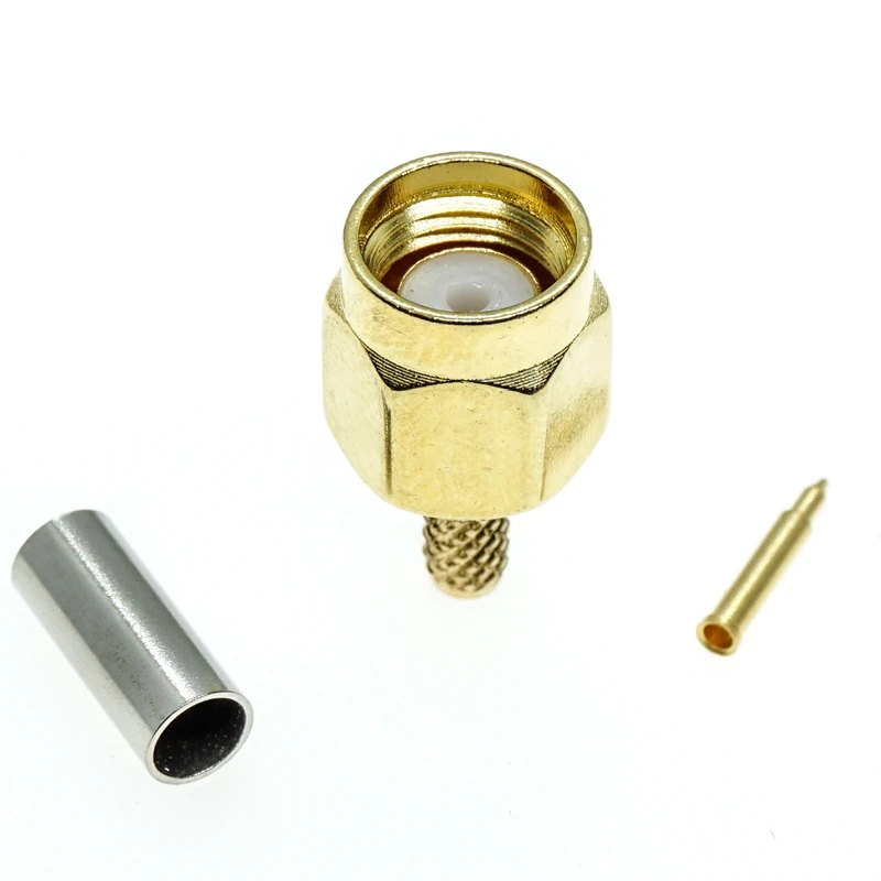 

Новинка 5 шт. SMA Штекерный обжим для RG174 RG179 RG316 RG188 LMR100 коаксиальный кабель RF разъем