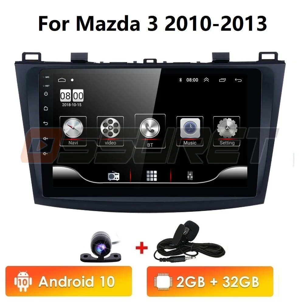 Автомобильный радиоприемник 2DIN Android 10 2G 32G для Mazda 3 2010 2013 Wifi Авто Стерео GPS