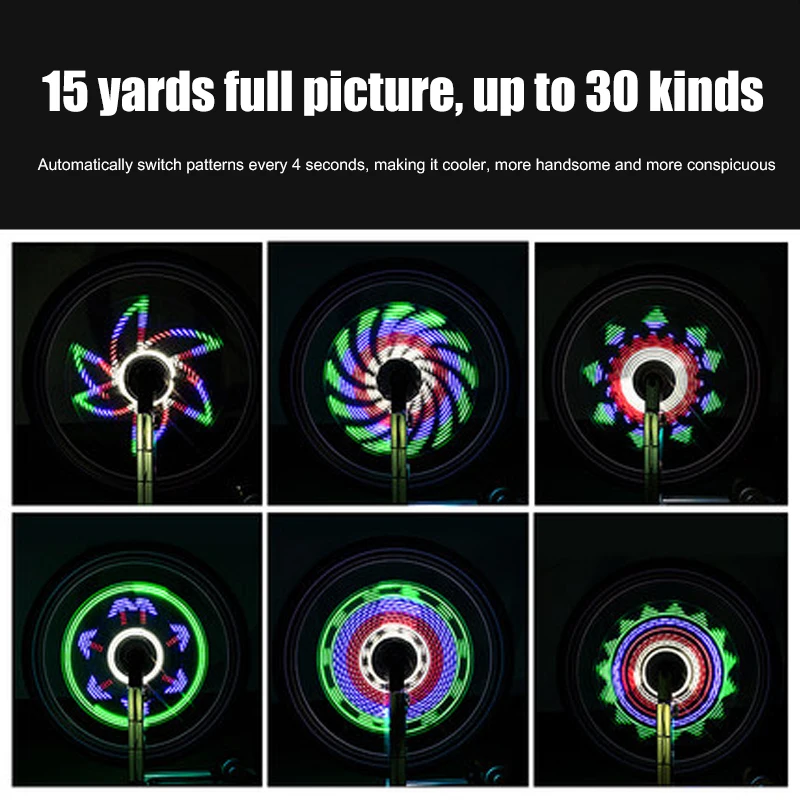 Велосипедов 64 светодиодный концентратор огни декоративные фонарик на колесные