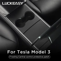 luckeasy central control patch for tesla model 3 model y 2017 2021 car interior accessories protective decorative model3 2021