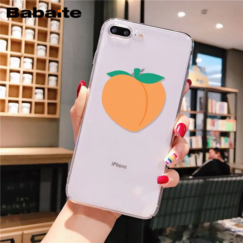 

Fruit peach TPU Soft Silicone Phone Case for iPhone 8 7 6 6S plus X xr Xs Max 5 5s 11 pro max Cover Conque Cellphones