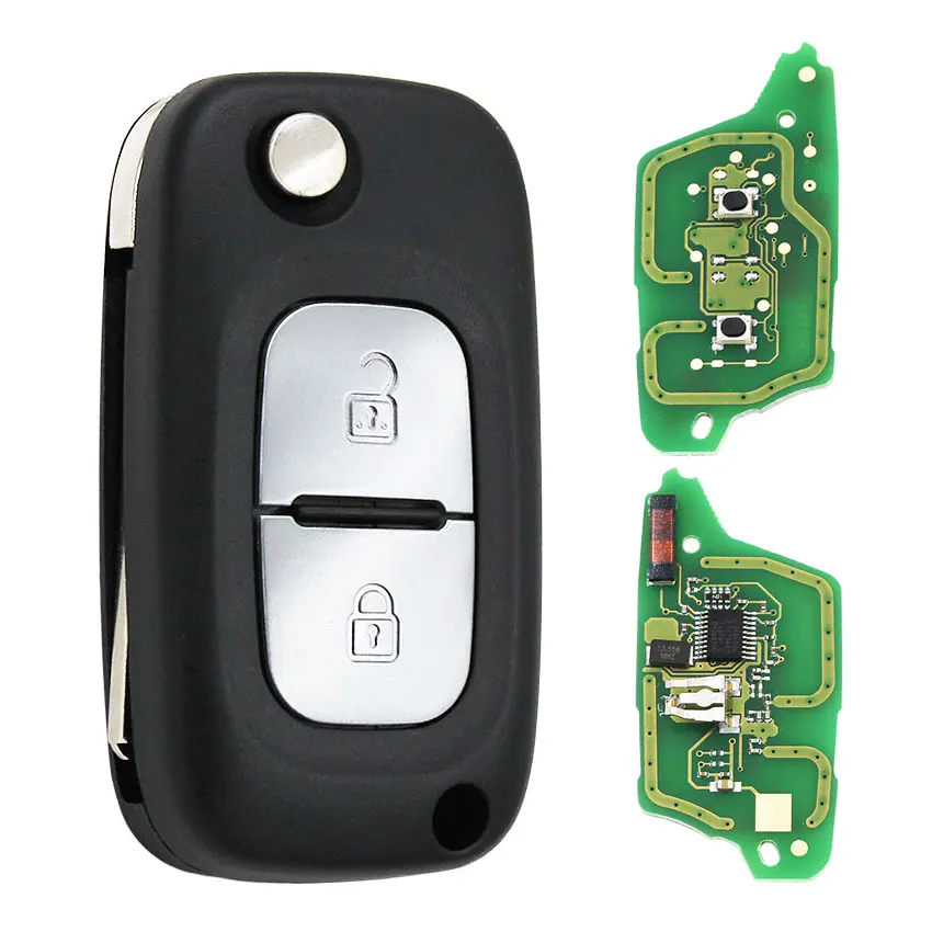 Складной ключ для автомобиля 2 кнопки 433 МГц ID46 PCF7961|Ключ от авто| |