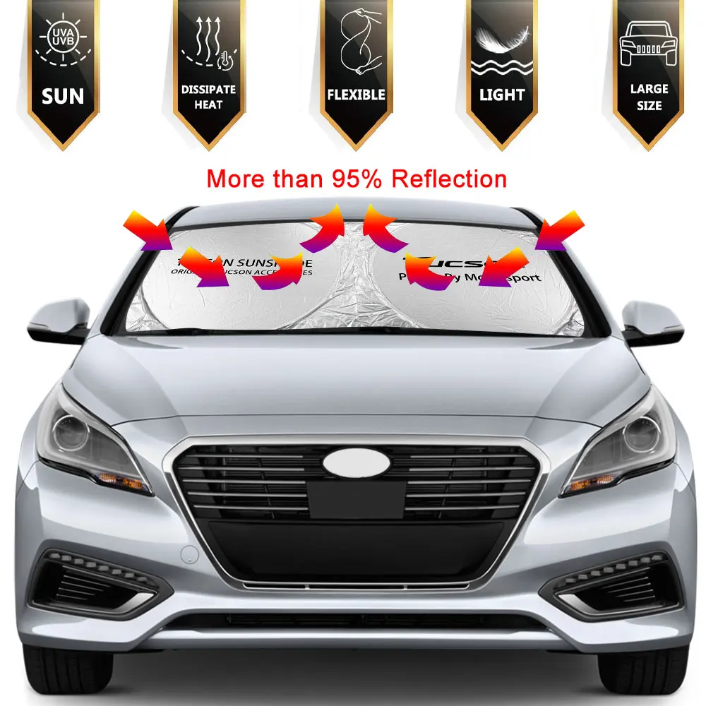 

Car Windshield Sun Shade Cover For Hyundai Tucson FCEV CRTD Xenith ix35 SE Auto Accessories Blocks UV Rays Sun Visor Protector