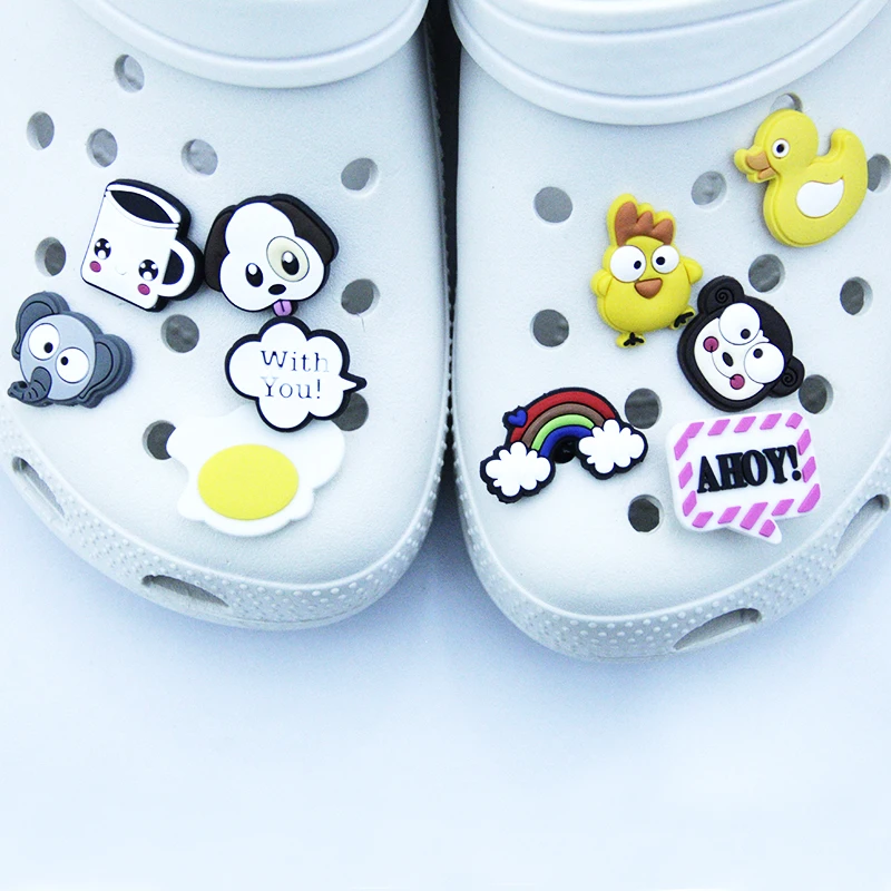 

New Crocodile JIBZ Shoes Accessories PVC Cute Animal Straps Shoes Accessories Jewelry Kids Favorite Gift