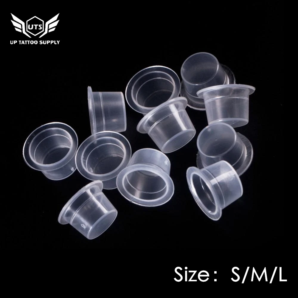 100 шт. пластиковые прозрачные контейнеры для татуировок S / M L|Аксессуары татуажа| |