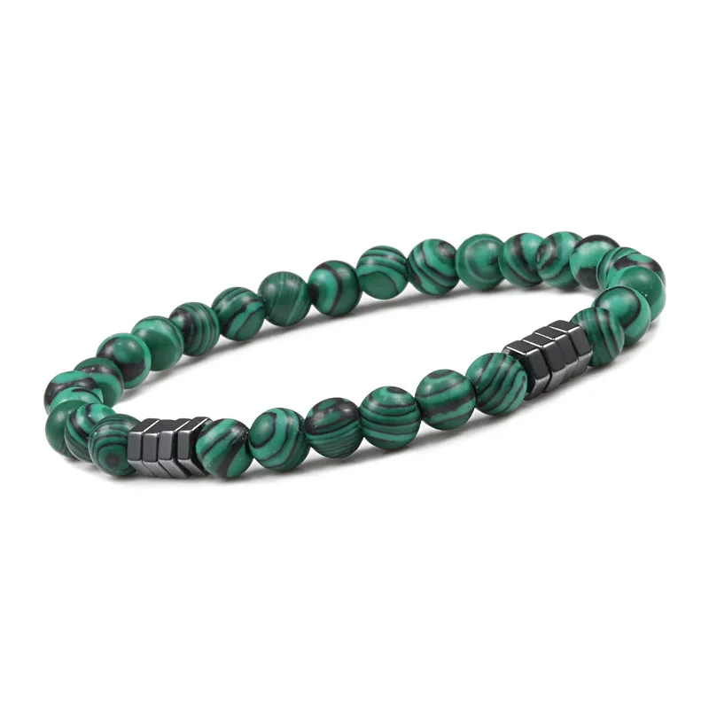 Браслет из гематита для мужчин и женщин Классический Простой ювелирный