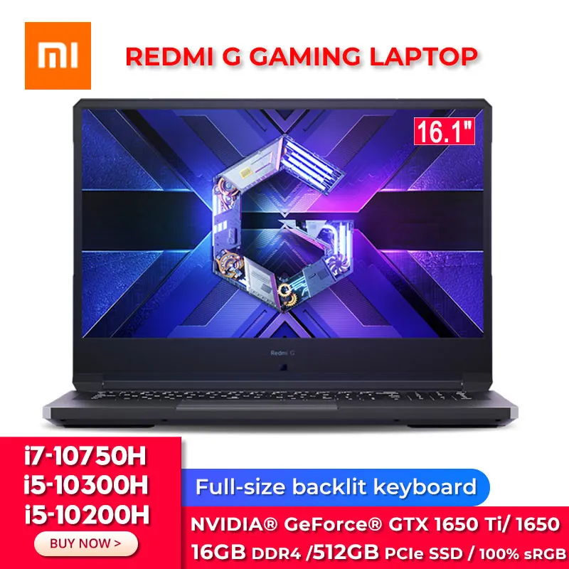 Игровой ноутбук Xiaomi Redmi G 15 6-дюймовый Intel I7/I5 16 ГБ DDR4 1 МГц ОЗУ 2933 Гб SSD PCie офисный