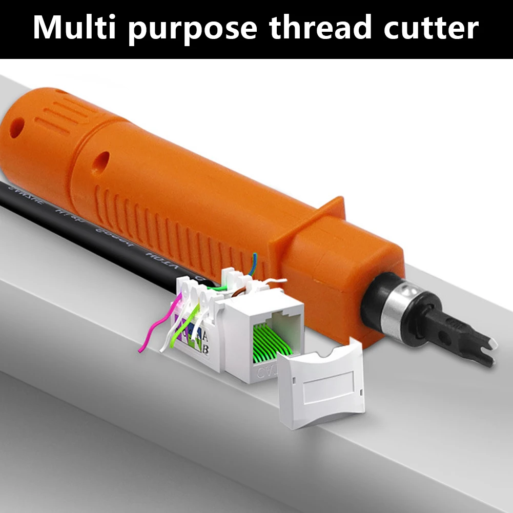 

Punch Down Tool Built-In Spring Wire Punch Down Impact Tool Wire Slicer Module Wire Tool Hand Tool With Detachable Slicer Head