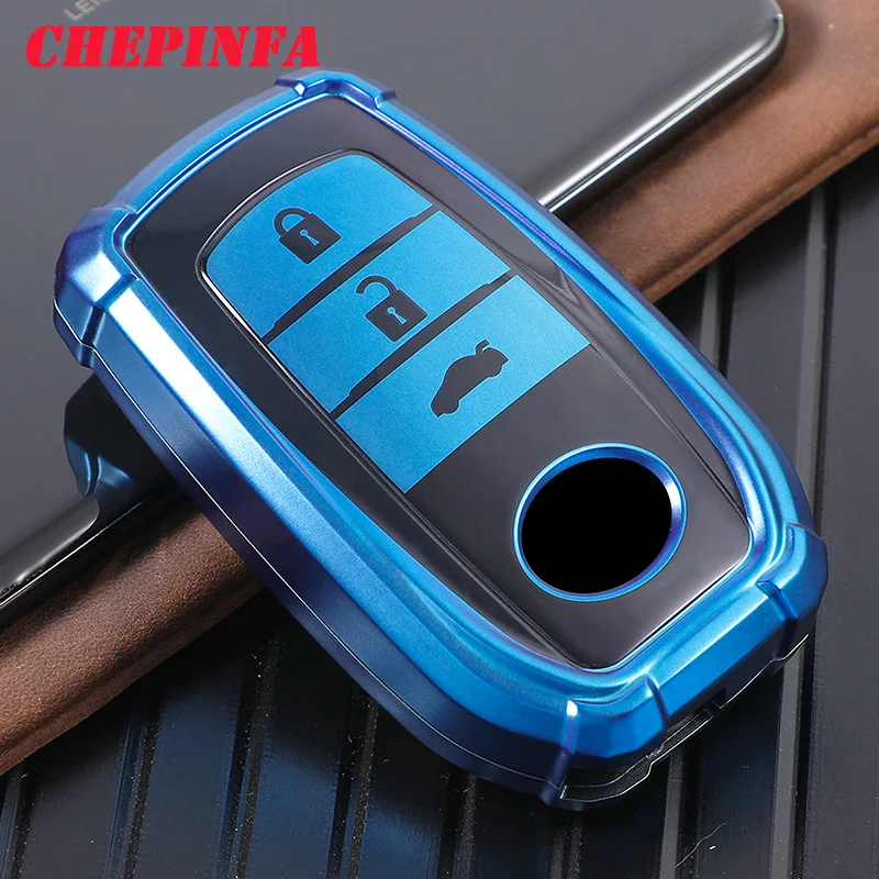 ТПУ чехол для ключей автомобиля полное покрытие защитный Chr Rav4 Auris Avensis Prius Aygo Camry