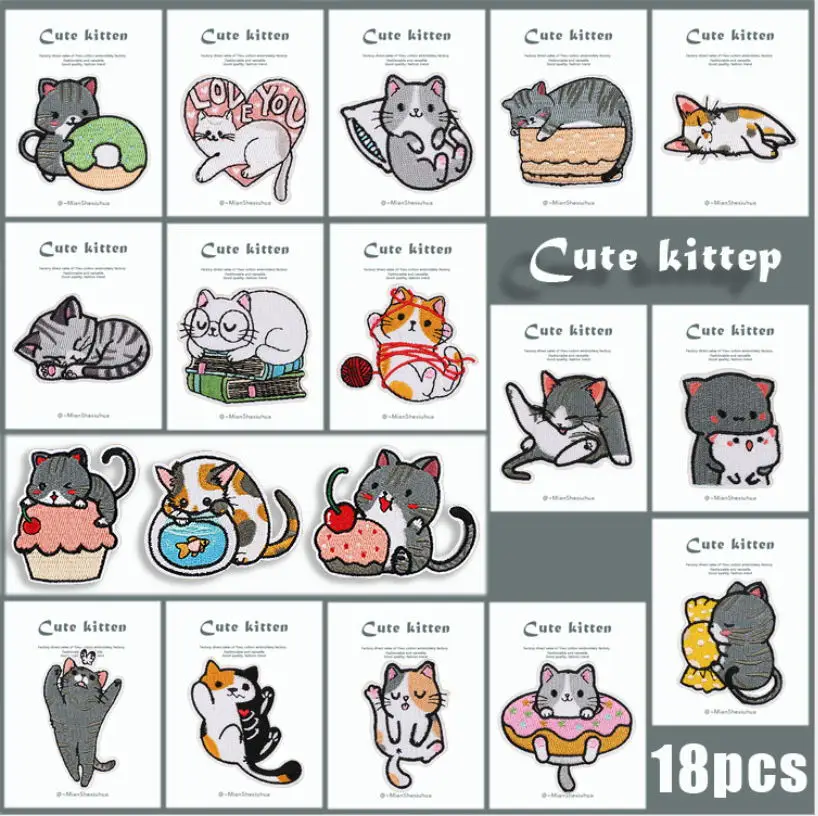 

New Arrival 10 pcs Embroidered Patches Iron On Sew On Motif Applique Fabric Clothing Hat Bag Shoe Decor Repair Accessory