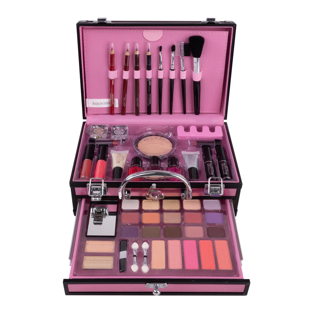 Makeup Set Box Professional Full Suitcase Kit Lipstick Brushes Of Cosmetic For Eyeshadow Palette | Красота и здоровье