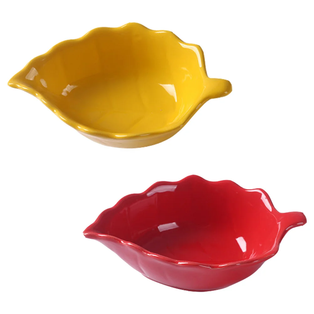 

2pcs Creative Sauce Dishes Small Plates Kitchen Tableware Baking Bowls