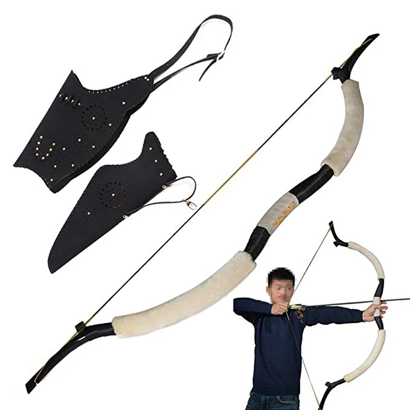 

Archery Accessories Traditional 1pc Arrow Quiver and 1pc Bow Bag Sling Case Durable Composite Leather for Adult Outdoor Shooting