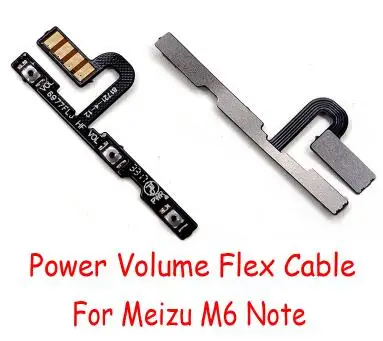 For Meizu M6 Note Кнопка включения/выключения кнопки громкости гибкий кабель лента для Meizu M2 M3 M3s M5 M6 M5s Pro 6 M6S X8 Note 8 15 15 Plus 16 16 Ремонт - Цвет: For Meizu M6 Note