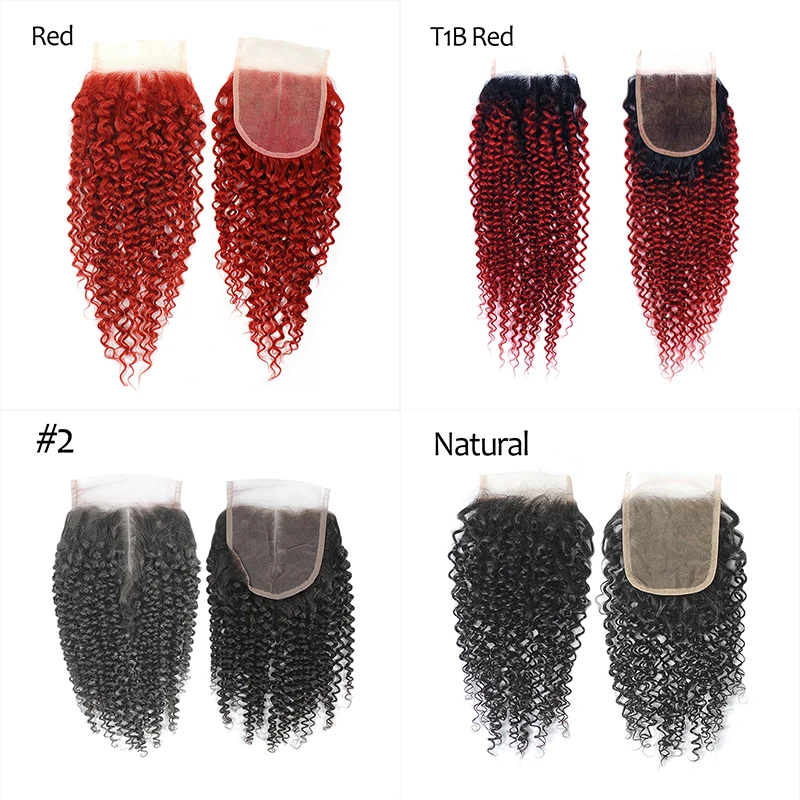 I Envy цветные застежки бразильские волосы плетение красный курчавый кудрявый