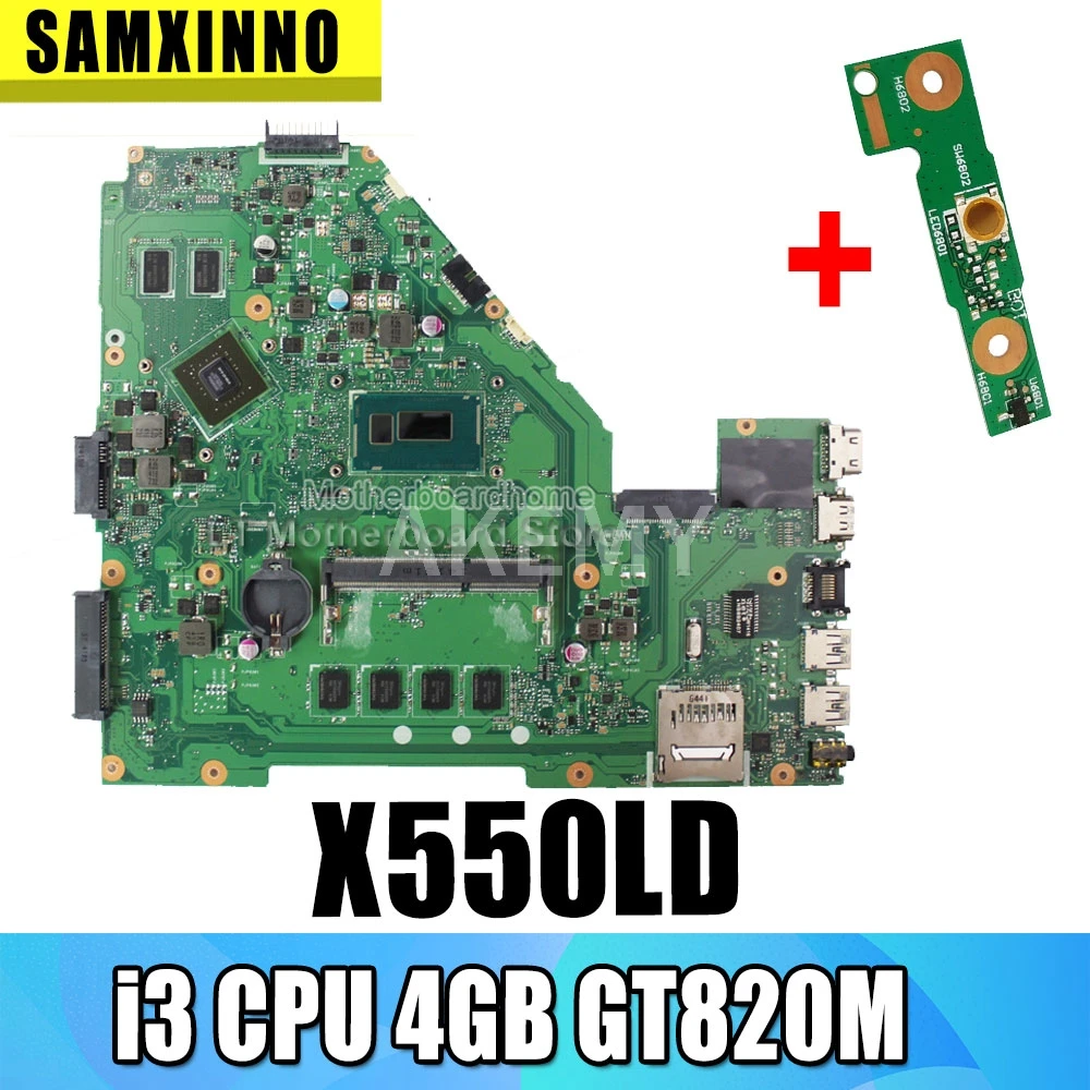 

X550LD материнская плата REV2.0 i3 CPU 4 Гб GT820M для For Asus X550L Y581L X552L R510L X550LN X550LC материнская плата для ноутбука X550LD материнская плата