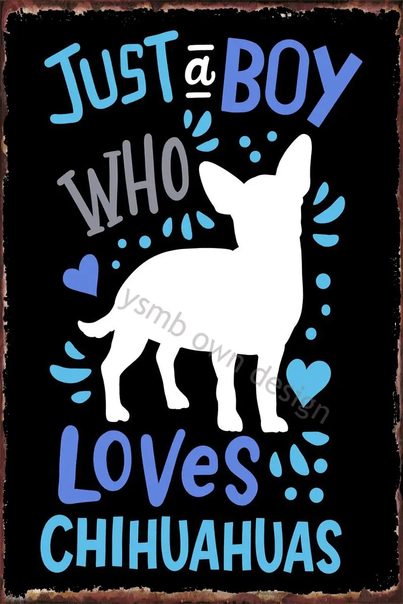 

Жестяная Табличка для влюбленных чихуахуа, Оловянная табличка, декор для комнаты, ретро, винтажный металлический знак для художественного ...