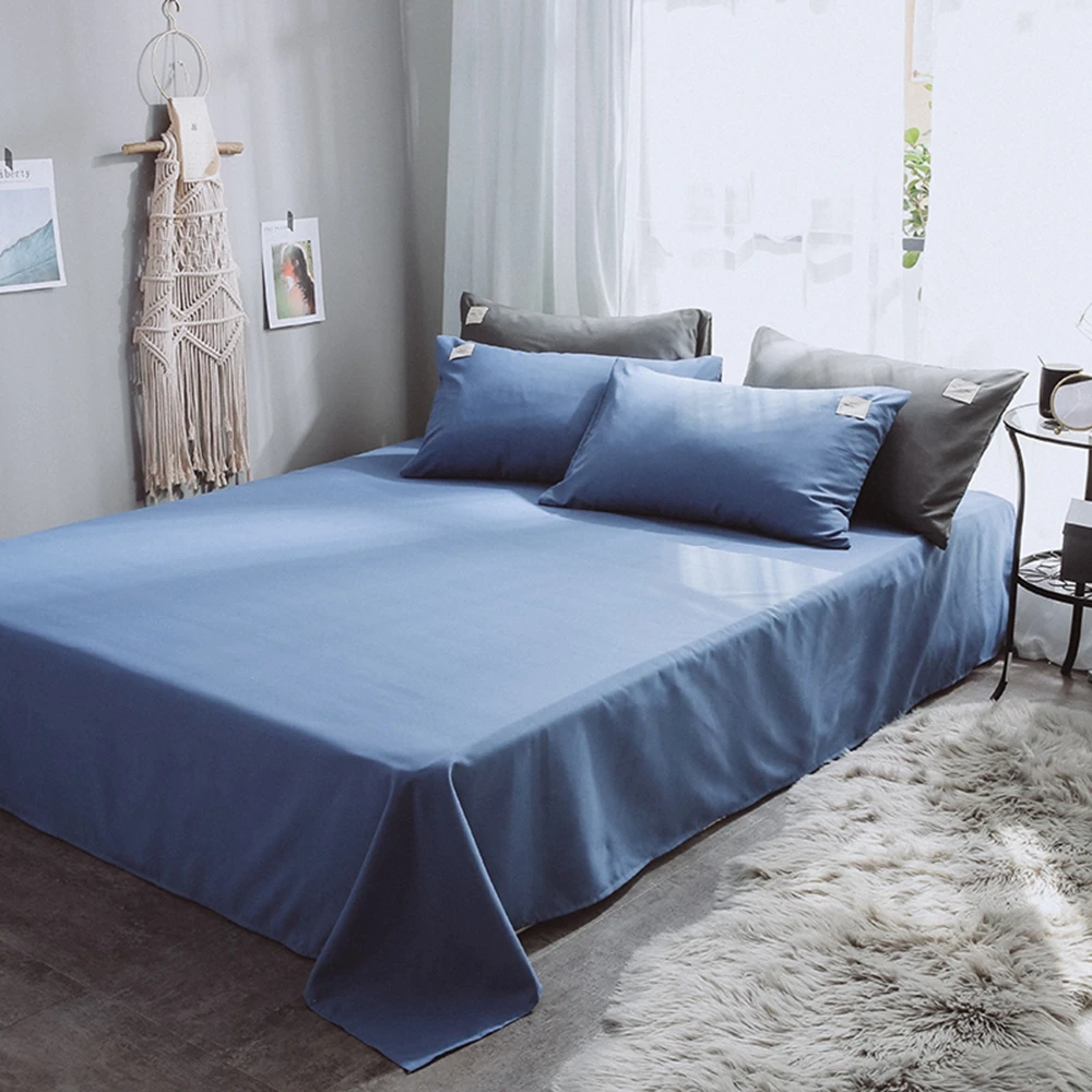Nordic Style 3/4pcs Blue Comfortable High Quality Printing Family Bedding Set Duvet Cover Flat Sheet Pillowcases Dropshipping | Дом и сад