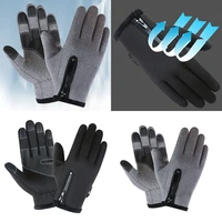 black sports winter gloves winter running warm gray waterproof mens touch screen
