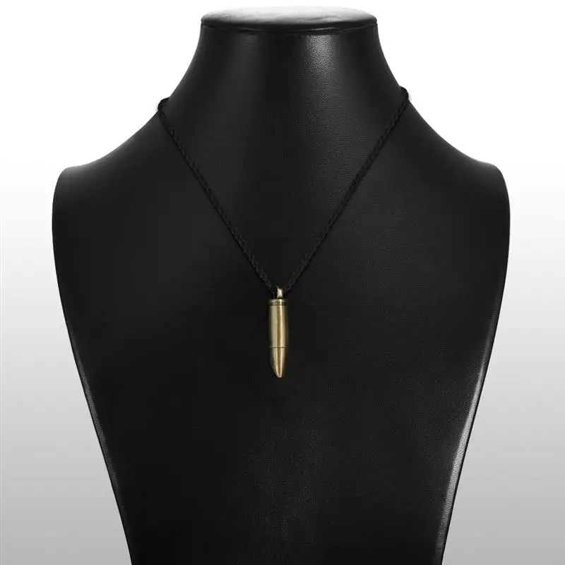 Прохладный Для мужчин пуля Нержавеющая сталь кулон Цепочки и ожерелья военные