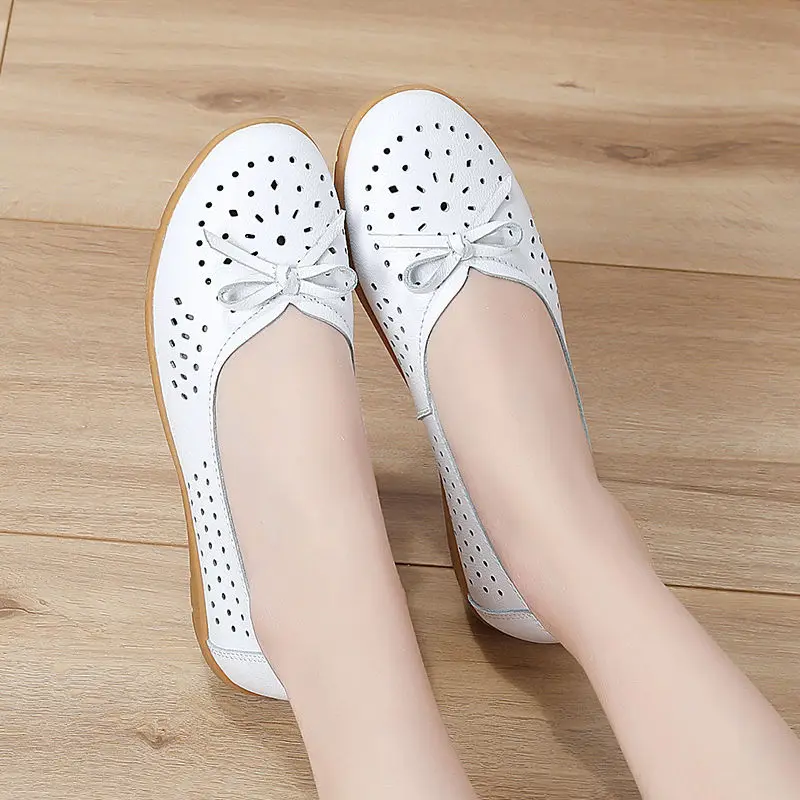 Туфли LIHUAMAO женские кожаные на танкетке заостренный носок без застежки высокий