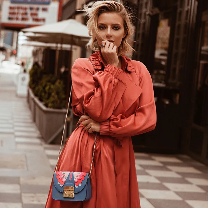 Новинка 2020 роскошная классическая кожаная сумка на цепочке модная Универсальная