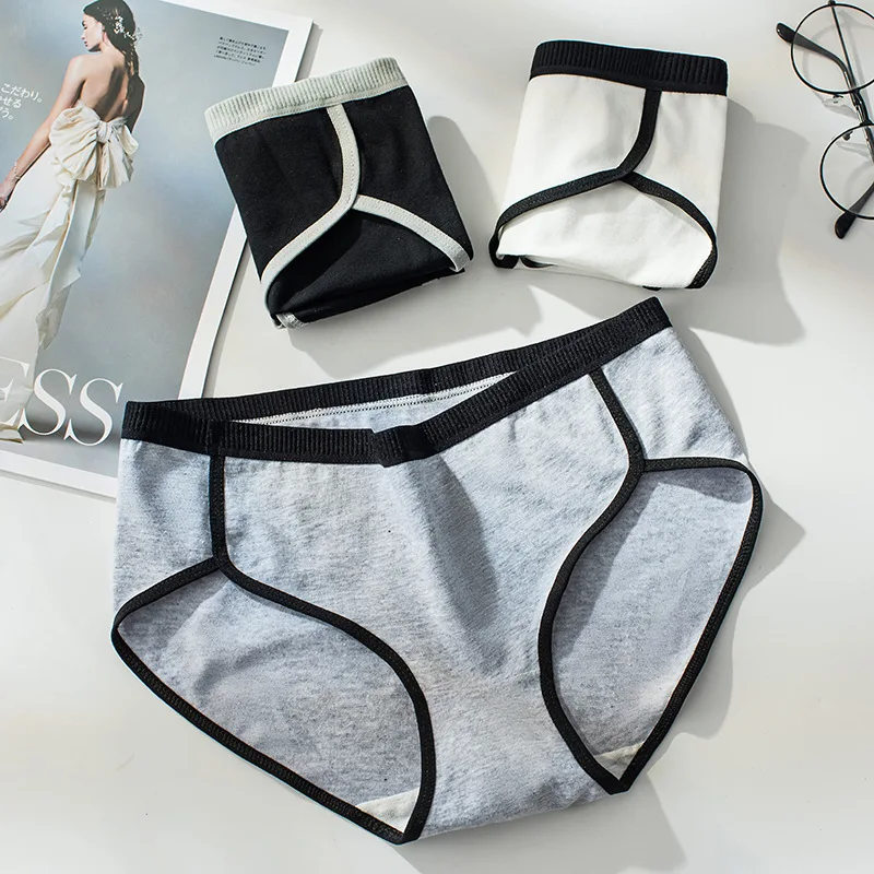 3 шт./компл. женские хлопковые трусики модное и удобное нижнее белье для женщин