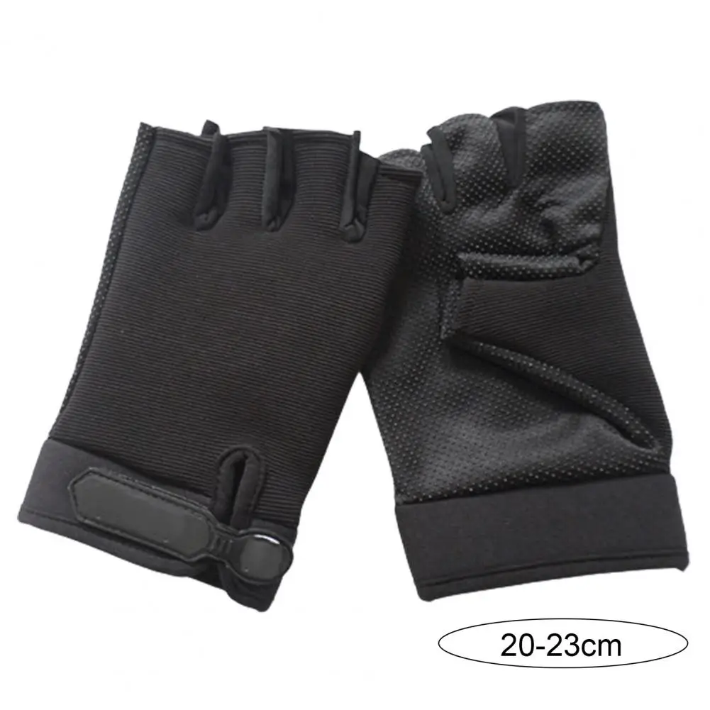 

1pair of half-finger gloves skin-friendly and shock-absorbing nylon breathable thin roller skating wear-resistant outdoor gloves