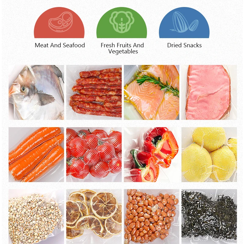 5 шт. вакуумный мешок для хранения продуктов, Упаковочная Сумка, автоматический вакуумный уплотнитель насоса, машина для вакуумного упаковщика пищевых продуктов
