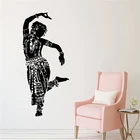Индийская женщина, дневные водонепроницаемые наклейки для танцев в тренажерном зале, домашний декор, художественный виниловый декор для гостиной, спальни, плакат DW7650