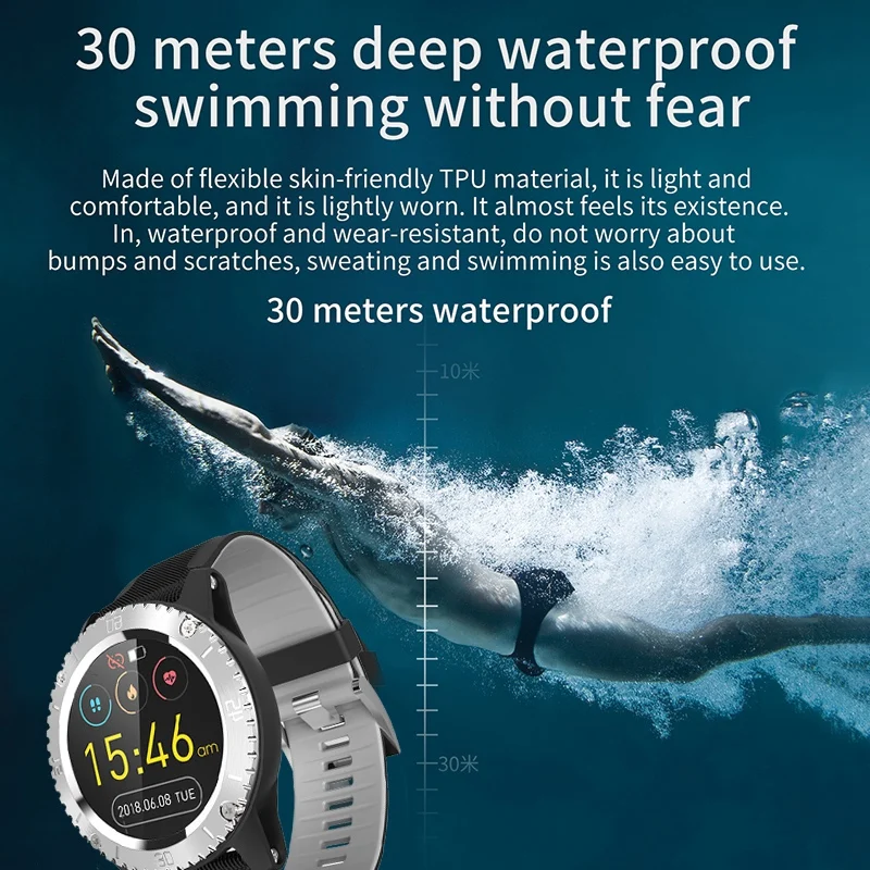 

Smart Watch Fitness Tracker with Blood Pressure Heart Rate Sleep Monitor Waterproof Smartwatch for iPhone and Android