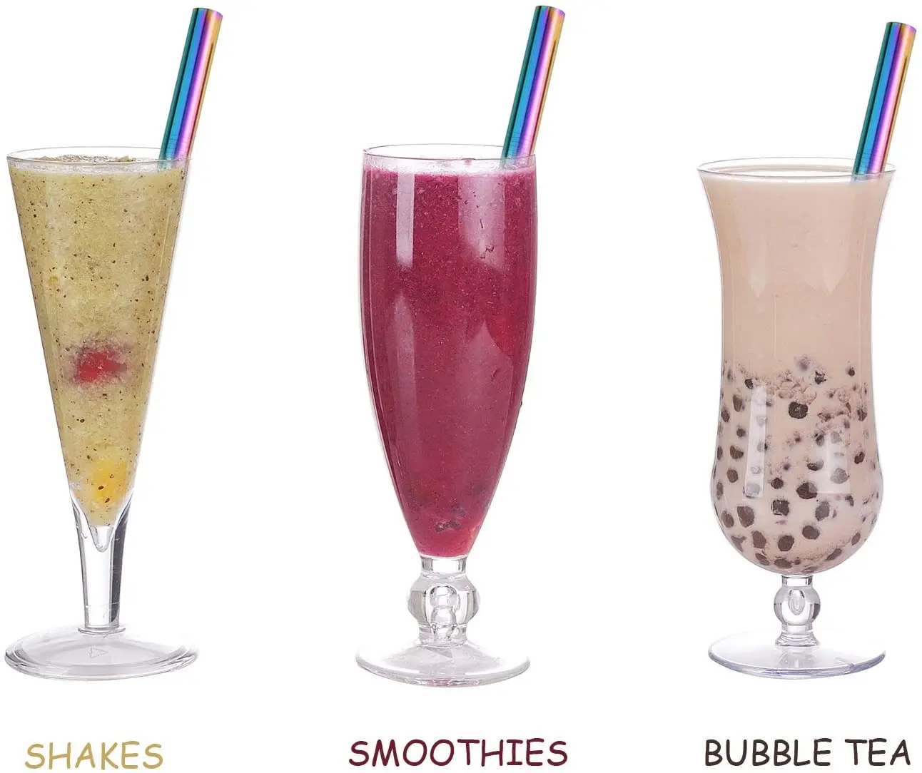 Трубочки для напитков с угловым наконечником 12 мм из нержавеющей стали