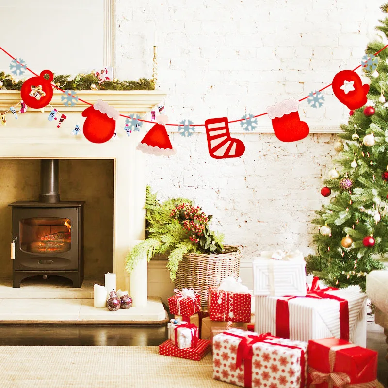 3 м носки для рождественской елки олень Санта узор баннер Рождественская