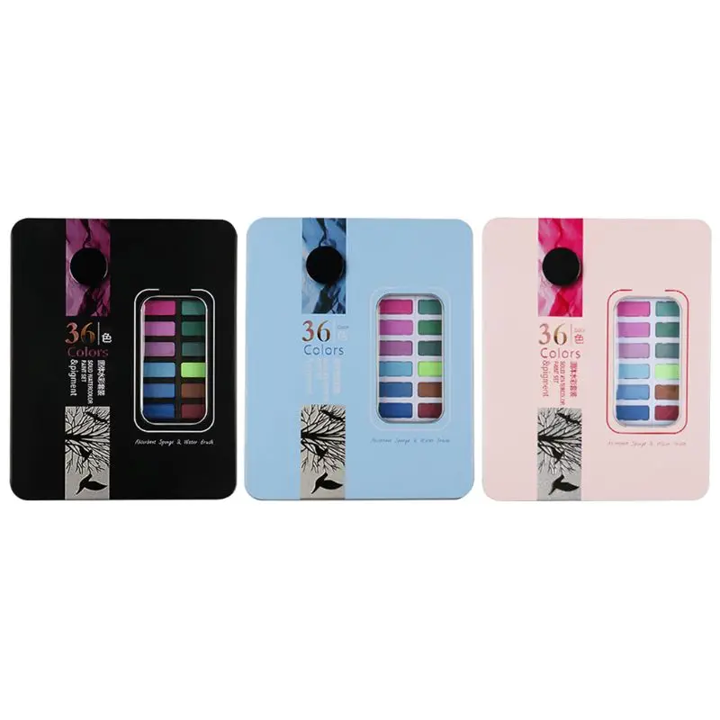 

Solid Watercolor Paint Set 36 Colors Art With Water Brush Pen Watercolor Paint