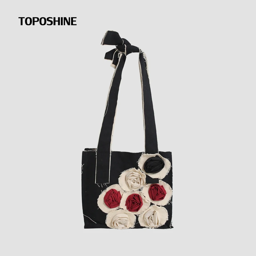 Сумка женская холщовая с цветочным принтом 2021 | Багаж и сумки