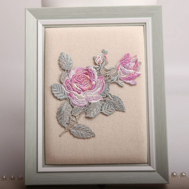 Аппликация для вышивки розы 1 пара украшение одежды свадебное железная наклейка