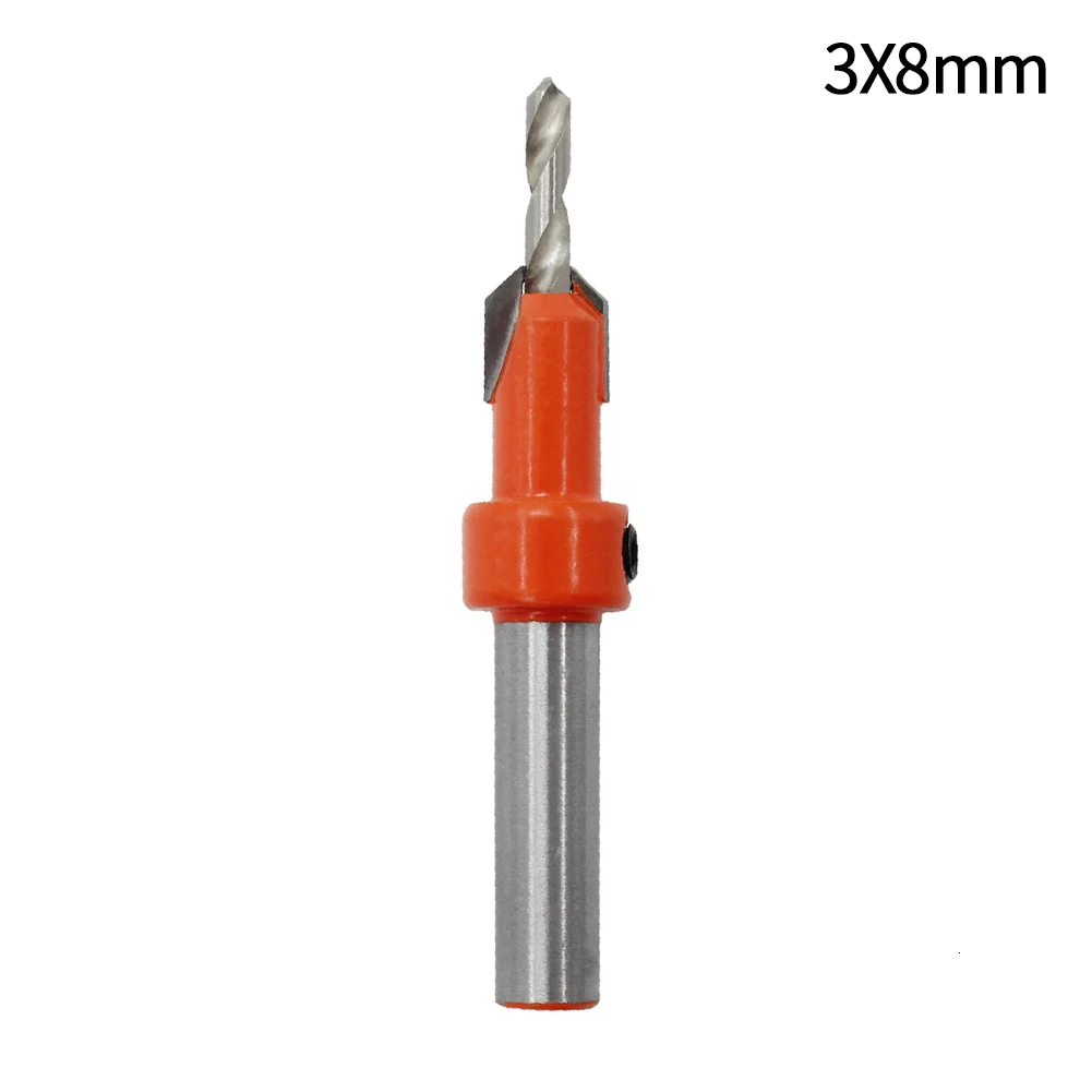 3x8mm Отверстие для раковины сверлильная головка деревообрабатывающий открывалка коронка конический винт сверло мастерство столешница 2,8 мм 3 мм 3,2 мм 3,5 мм 4 мм Размер Mutil - Цвет: 3x8mm