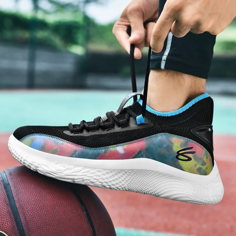 Мужские баскетбольные туфли Дышащие Модные нескользящие спортивные ботинки
