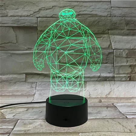 3D лампа Ночной светильник Герой Мультфильм Baymax USB ing Mulitcolor праздничные сувениры