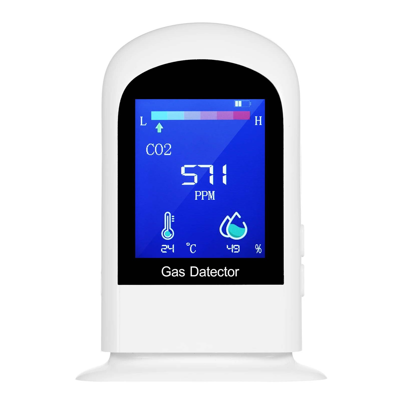 

3-в-1 детектор качества воздуха, перезаряжаемый детектор углекислого газа, портативный цифровой измеритель углекислого газа с ЖК-дисплеем, т...