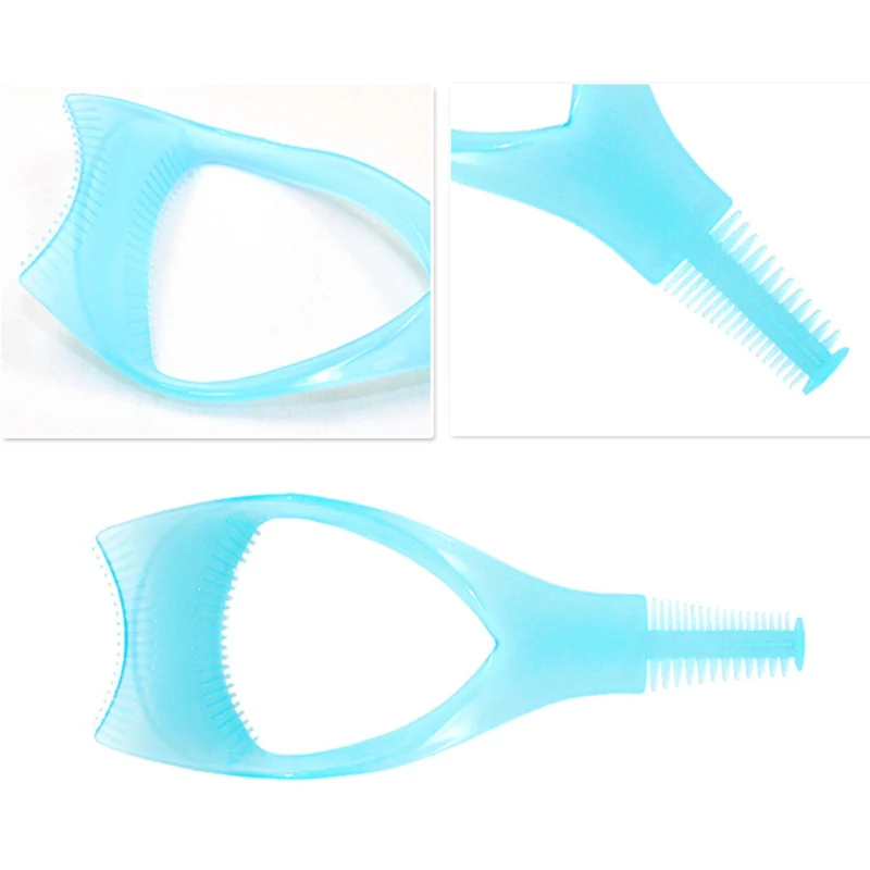 Multifunctional Fashion 3 in 1 Mascara Eyelash Brush Curler Guard Applicator Comb Cosmetic Stencil Shield Guide Make Up Tool | Красота и