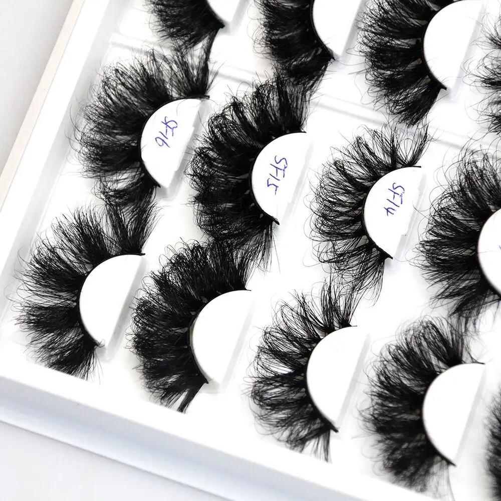 

NEW 1pair Fluffy Mink Lashes Short Messy Wispy Natural Eyelashes 15mm-25mm Hamdmade Real 3D Mink Eyelashes Makeup False Lashes