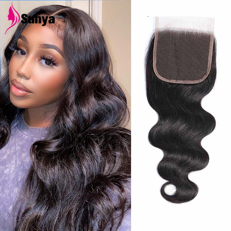 

4x4 Lace Closure Body Wave Hair Remy Human Hair Transparent Lace Closure Natural Color HD Swiss Lace Closure For Black Women