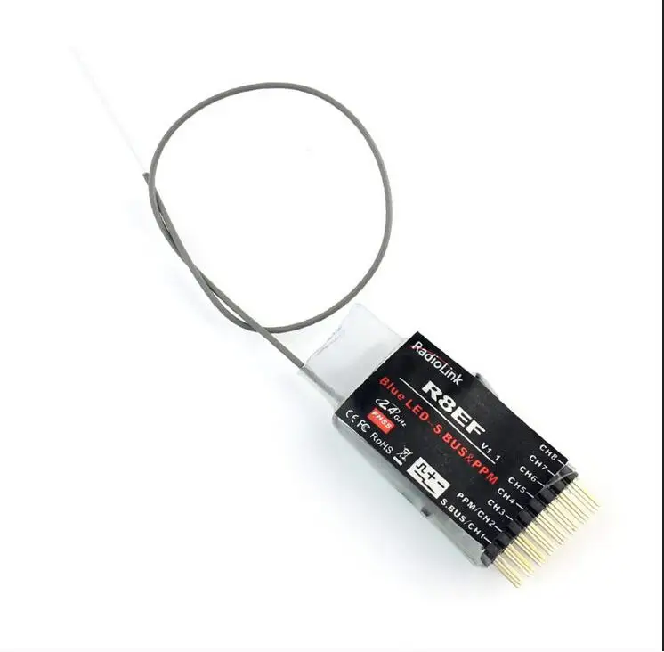 

Приемник Radiolink R8EF 2,4G 8CH FHSS 8 каналов для T8FB, поддержка Φ PPM PWM