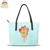 ice cream handbag ice cream top handle bags teenage wedding leather tote bag womens pattern women handbags