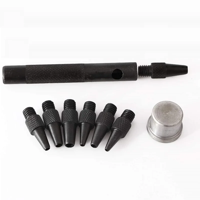 

Leather Belt Hole Punch Replaceable Multi-Function Belt Punching Round Punch Punch with 7 pcs Punch Heads DIY Watchband Tools