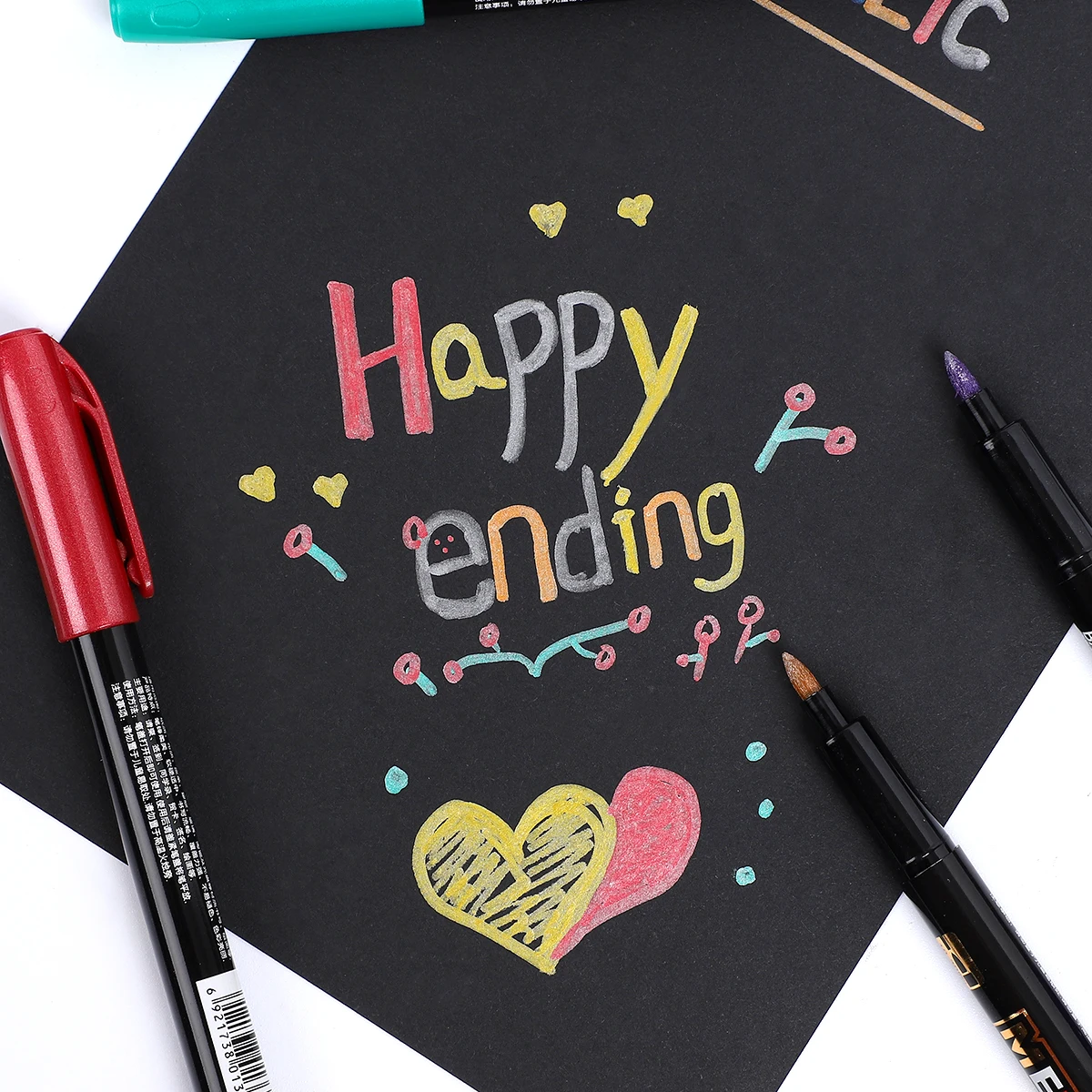 JIANWU 8 шт./компл. оригинальная цветная металлическая ручка-маркер художественная