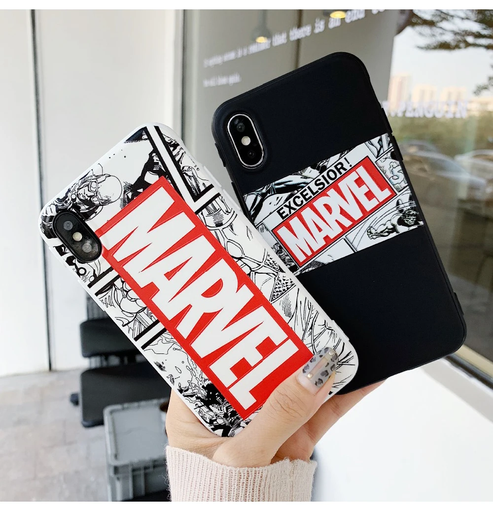 Для iPhone 11 Pro 7 8 6s Marvel hero Мстители чехол для телефона для iPhone 11 Pro Max X XS 6 6s 7 8 Plus Мягкий силиконовый чехол
